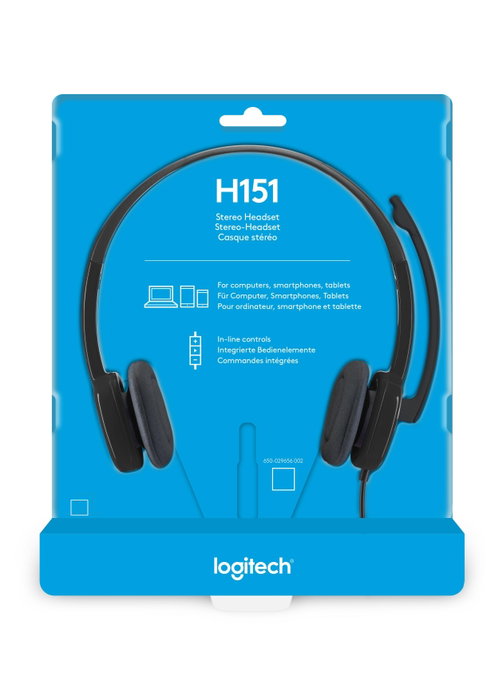 Logitech Stereo Headset H151 Negro Logitech Stereo Headset H151 Negro